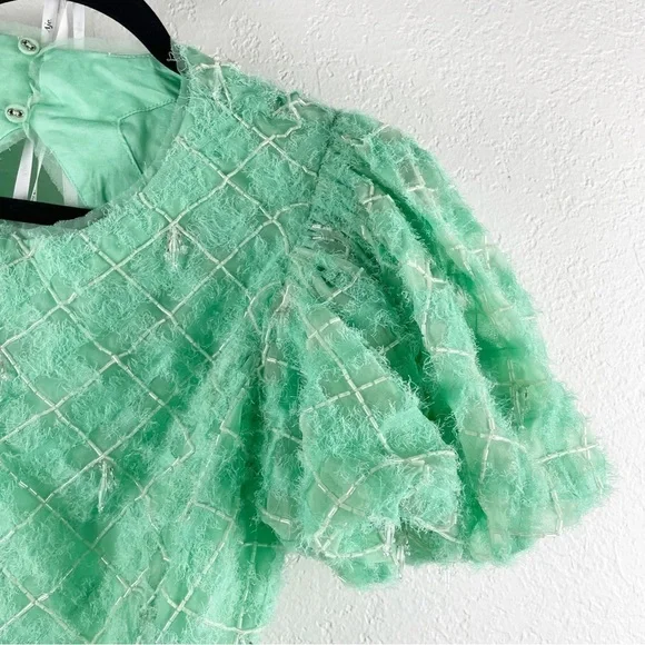 Aje Context Puff Short Sleeve Beaded Backless Mini Dress Green Size 6  Cocktail is available for purchase on au PAY Market - Imported Goods Online  Store Co.Ltd. | au PAY Market -